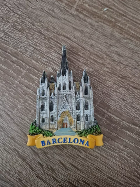 Calamita Magnete Souvenir Città Barcellona Resina 3D