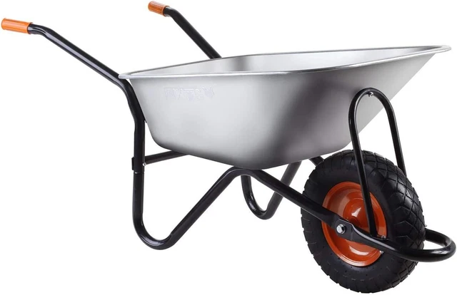 Carriola 1 Ruota Capacità 120Kg Capienza 90L Carrello per Trasporto da Cantiere