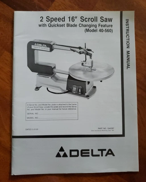 Delta 2-Speed 16in. Scroll Saw w/ Manual | City Picker Antiques