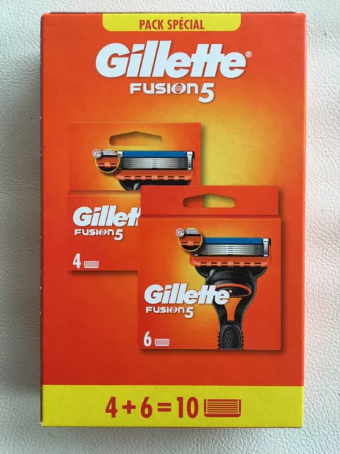 NEUF boite de 10 lames de rasoir GILLETTE Fusion 5 (mach 3 pro glide ...)