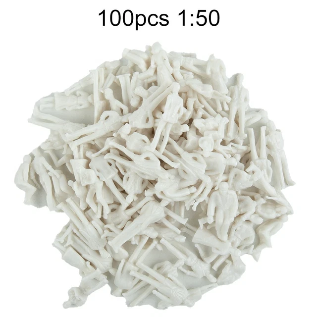 50 Figurine Modeli Di Persone Per Plastico Treno Scala N O H0 - Colori Assortiti