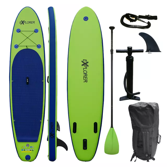 SUP Board grün Stand Up Paddle aufblasbar Paddel 320 cm EXPLORER