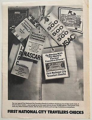 First National City Travelers Checks Vintage 1976 Print Ad