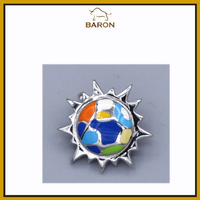 Arte Ispirato Smalto Collana Argento Sterling Prodotto In Italia Famoso Artista