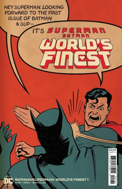 Batman Superman Worlds Finest # 1 1:25 Zdarsky Slap Variant DC 2022 Near Mint