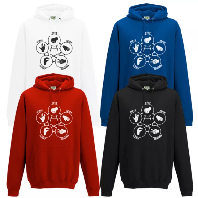 Rock Paper Scissors Lizard Spock Hoodie - Big Bang Theory Sheldon Hoody Gift Top