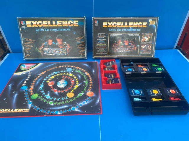 Jeu De Société Excellence MB 1984 - Cartes Et Jetons - Occasion - À Partir De 7 Ans