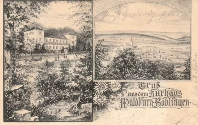 Ak Bez. Stuttgart "Gruß a. d. Kurhaus Waldburg-Böblingen"; Kf.; gest. 27.JUL.05