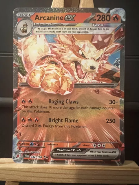 Pokémon Card - Arcanine ex Scarlet & Violet Base Set 032/198 Double Rare