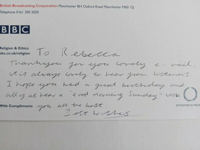 Aled Jones, Radio Broadcaster & Singer, Hand Signed Photo Card & Comp Slip, Vgc 4