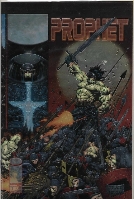 PROPHET #1 & Vol.2 #1 Foil Cover UNCUT proof sheet IMAGE (1995) S. Platt   Mint