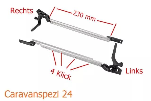 Fensteraussteller 230 mm rechts Klick Klack Polyplastic Aufsteller zum Schrauben