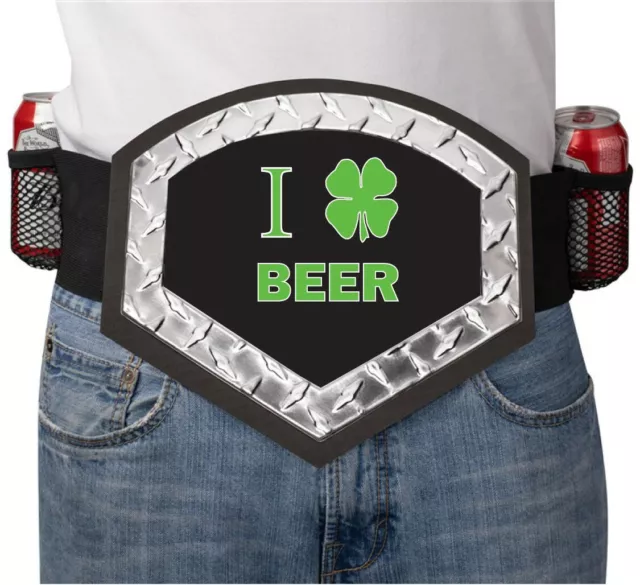 St. Patrick's Day Accessories | I Love Beer Belt - St. Pat's | PartyBelts.com