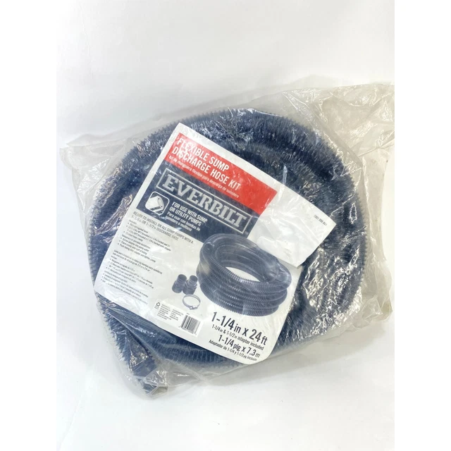 Everbilt Flexible Sump Discharge Hose Kit Black NWT