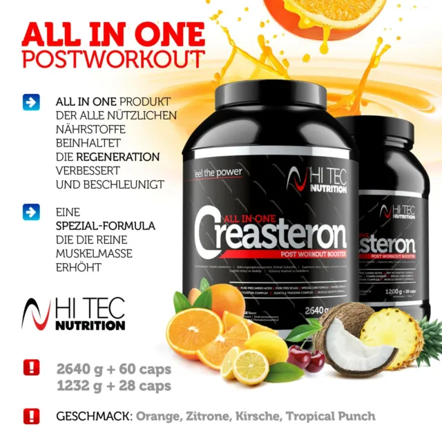 Hi Tec Nutrition - Creasteron - 2640g + 60Kaps. - All In One 3