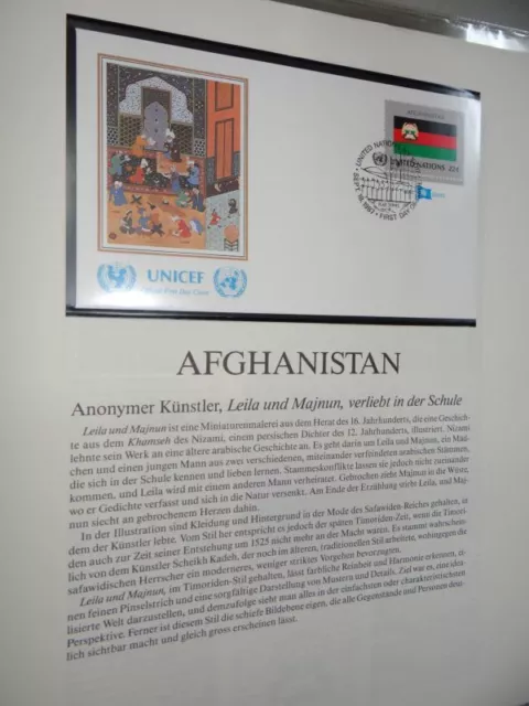 UNICEF 20 Ersttagsbriefe - 16 Official Proofs - Briefmarken UN unicef-Album 1987