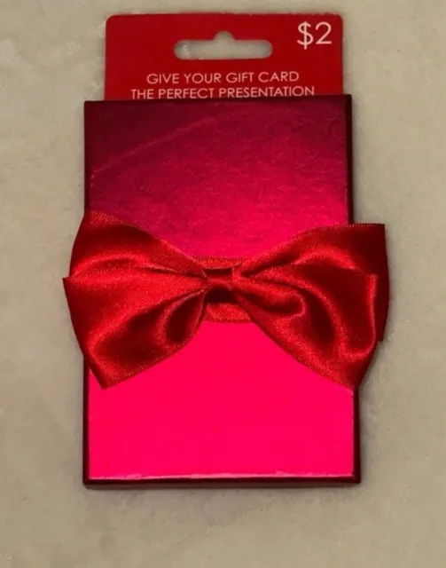 Lot of 8 - Metallic Red Holiday Christmas Gift Card Holders Box w/ Bow - Macy's