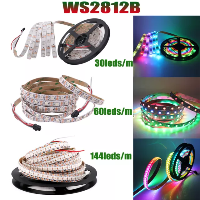 1M-5M WS2812B 5V 5050 WS2812 RGB LED Strip 30/60/144 Leds Individual Addressable 2