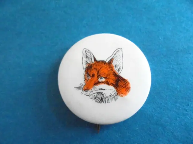Antique Red Fox Pinback Button