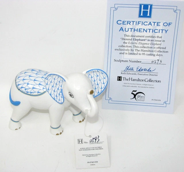 Hamilton Eclectic Elegance Elephant Collection "Herend Pattern"