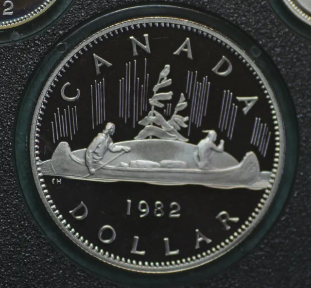 1982 Canada Classic Voyageur dollar design proof finish from set - nickel