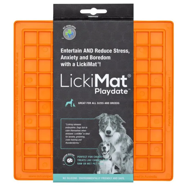 LickiMat Classique Playdate Orange, Anti-schling-matte Pour Chiens, Neuf