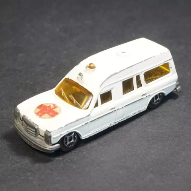 Vintage Norev Mini Jet Mercedes Ambulance 1/64 3 inches White Diecast Model Car