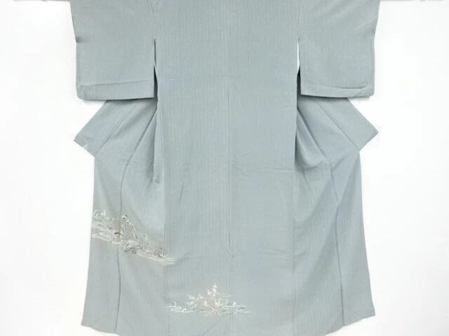 80617# Japanese Kimono / Antique Kimono / Cranes With Shochikubai