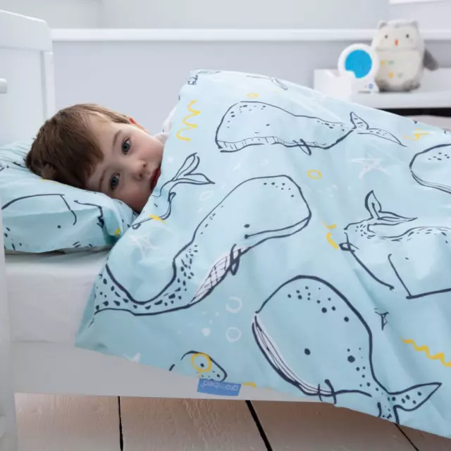 Grobag GroToBed Bedding Gro Toddler Duvet Cover Sheet Set Whale Watching SINGLE 3