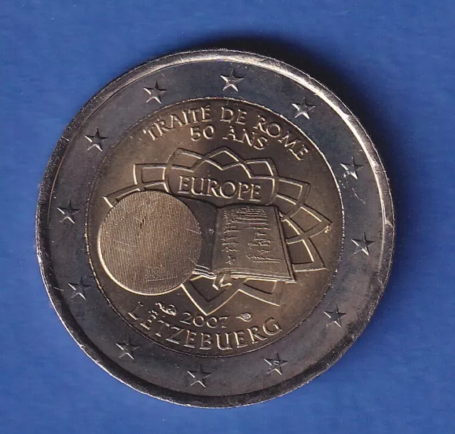Luxemburg 2007 2-Euro-Sondermünze Römische Verträge bankfr. unzirk.