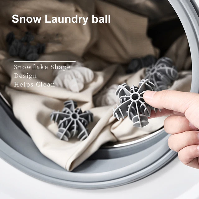 Palline per bucato in silicone per palline per bucato fiocco di neve sfere per bucato