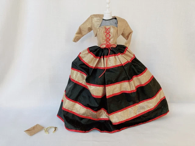 BARBIE DOLL HAUTE Couture Fashion, Gold Black Gown/Outfit