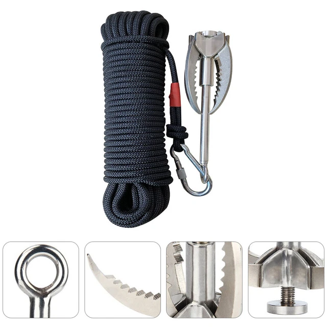 Stainless Steel Fishing Weed Rake Grappling Hook - Pond & River Cleaning Tool