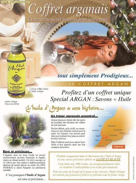 Huile d'Argan BIO Nourrit et Régénère Peau Cheveux Ongles
