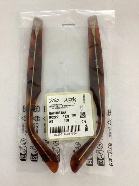 RAY BAN ASTE RICAMBIO RB 2140 COL. 12934 L. 150 mm. ARMS NEW ORIGINAL 100%