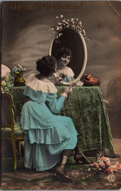 Victorian Style Girl Vintage RPPC B147