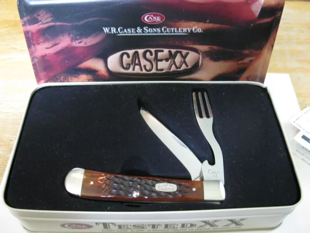 1999 CASE XX HOBO Trapper Knife 6254HB SS CHESTNUT Jigged Bone Handles Made/USA