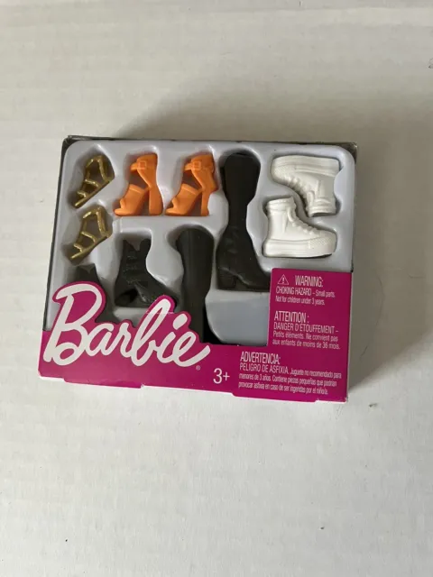 Barbie Shoes Boots, Sandals, Shoes Doll Shoe Pack 5 Pairs ~Brand New in Package