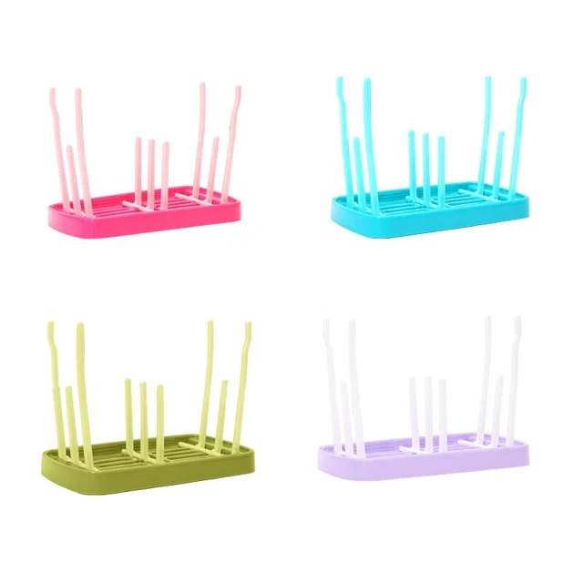 Foldable Baby Bottle Drying Rack Feeding Bottles Dryer for Countertop Space