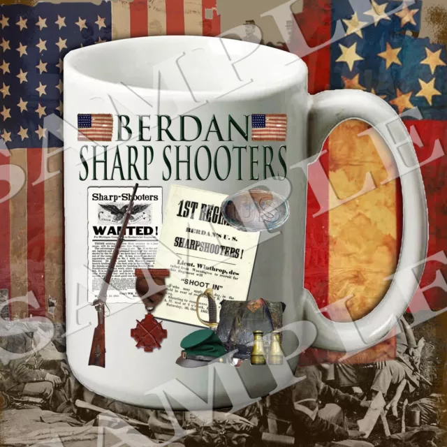 Berdan Sharpshooters 15-ounce American Civil War themed coffee mug