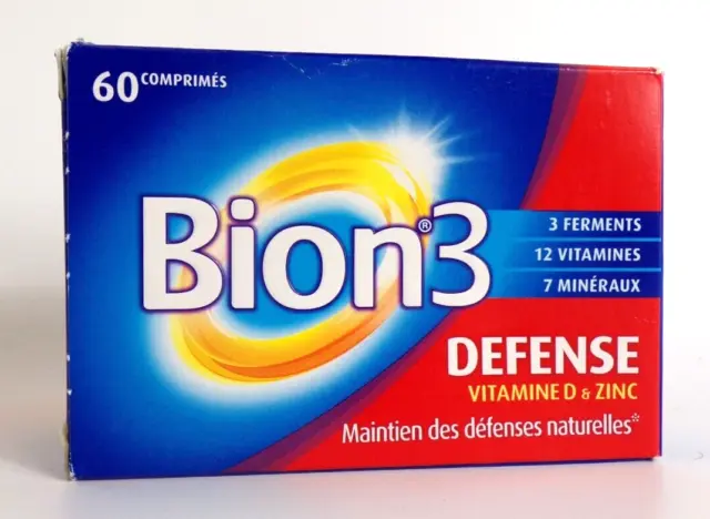 Bion3 Defense Vitamine D & Zinc 60 Comprimes - 08/2025