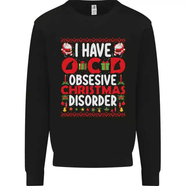 Natale Ocd Divertente Natale Uomo Felpa Maglione