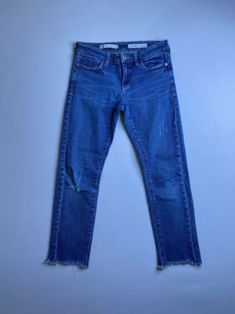 anthropologie Pilcro and the letterpress jeans size 26 slim boyfriend raw hem