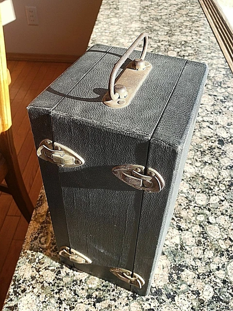 Estuche deslizante de doble cara Barnett & Jaffe unifile de colección década de 1950 con bandejas de baquelita