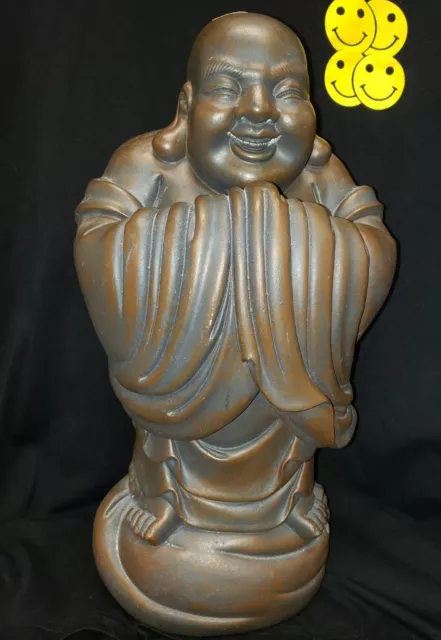 Antique Chinese Ceramic Stamped Gilt Bronze Buddha Statue