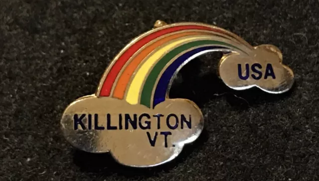 KILLINGTON Pin Vintage Skiing Ski Badge VERMONT VT Resort Souvenir Travel Lapel