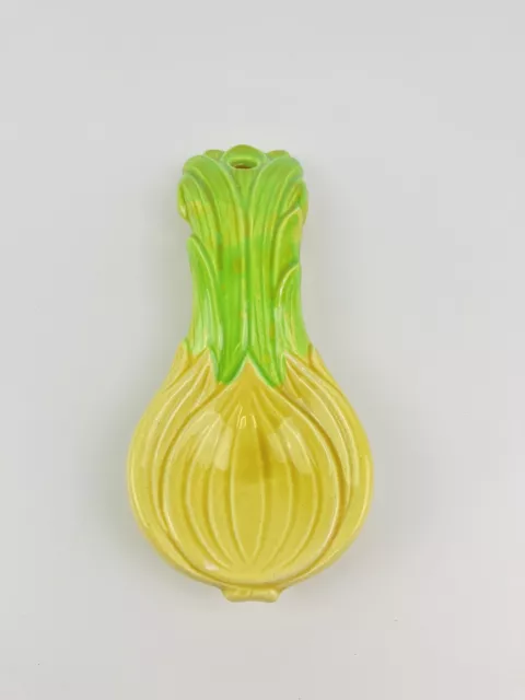 Vintage Ceramic Onion 7 1/4” Spoon Rest