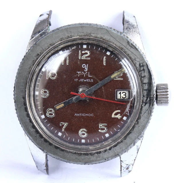 Montre Plongée Skin Diver Fresard 'Pepsi' Tonneau - Mécanique, Fonctionne - Occasion Vintage - Style Rétro Années 70