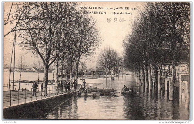 94 CHARENTON - le quai de bercy - crue 1910