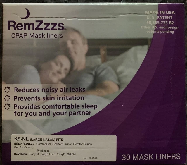 REMZZZS CPAP MASK LINERS K9NL LARGE NASAL B10 Two Packs of 30One